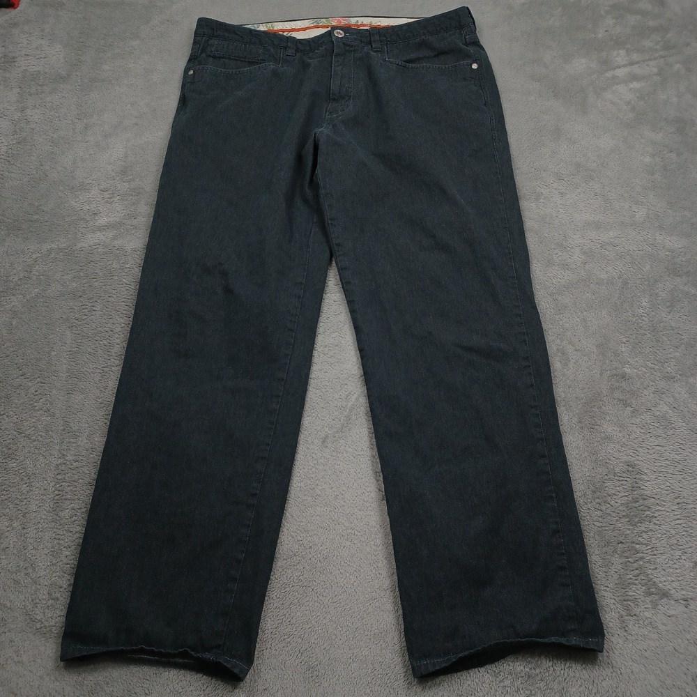Tommy Bahama Jeans Mens 35x28 Gray Denim Classic Fit Straight Preppy